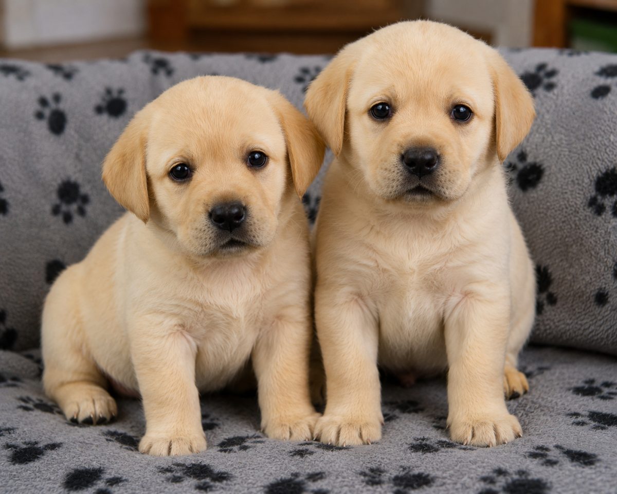 KC-registered yellow Labrador puppy